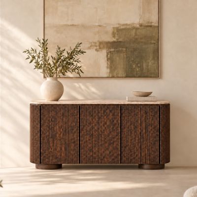 DS4U Toki dressoir 160 cm - keramiek/walnoot