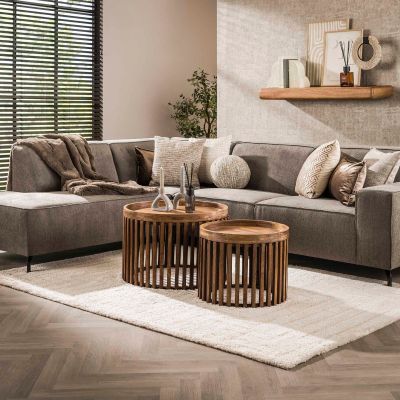 Fraaai Odila salontafel mangohout set van 2 - OUTLET B