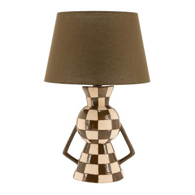By-Boo tafellamp Blocsy 1 - bruin/beige