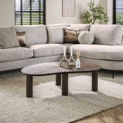 Fraaai Rebecca salontafel 110 cm niervormig teak - bruin