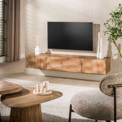 Fraaai Pioter tv-meubel massief mangohout - zand