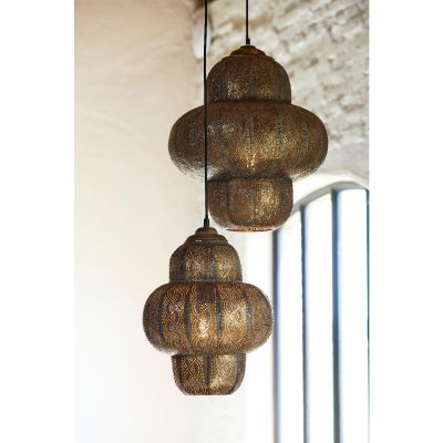 Light & Living Ryota hanglamp Ø42x50,5 cm - bruin goud