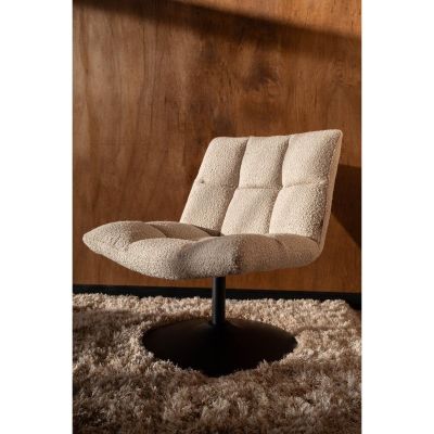 Dutchbone Bar loungestoel bouclé - beige