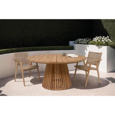 Livingfurn Cindo ronde tuintafel 120 cm - naturel