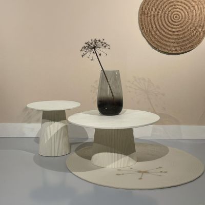 Livingfurn Patrice bijzettafel ø80 cm - crème