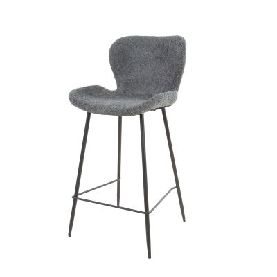 Verona barstoel - 67 cm - boucle - grijs van het woonmerk Kick
