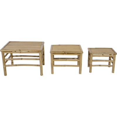 Levi bamboe bijzettafel - set van 3 van het woonmerk Les