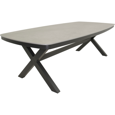 Davos tuintafel Deens ovaal 240x120 cm - antraciet