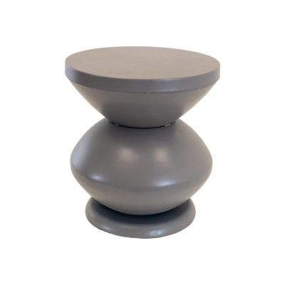 Louis bijzettafel metaal ø35x37cm - grijs