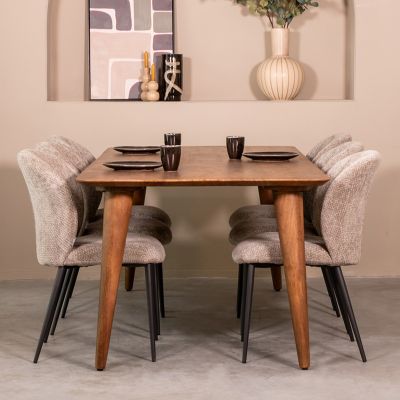 Label51 Fly eetkamertafel 220x100 cm mangohout - naturel