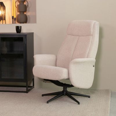 Label51 Bergen draaibare fauteuil bouclé - naturel