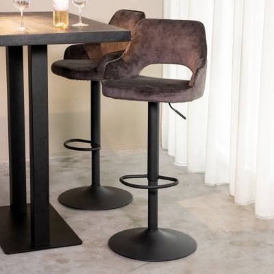 Label51 Fer barkruk velours