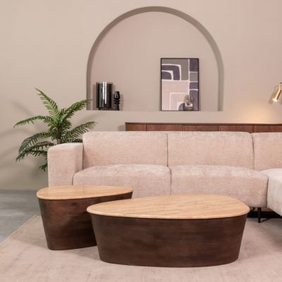 Label51 Ravi salontafel mangohout 70x50x37 cm - espresso