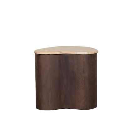 Label51 Davi bijzettafel espresso mangohout - 40 cm