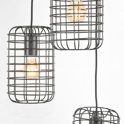 Label51 Solido hanglamp 3L 32x32x127 cm metaal zwart
