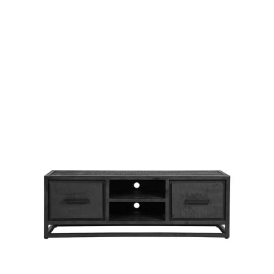Label51 Chili tv-meubel mangohout zwart 120x45x40 cm