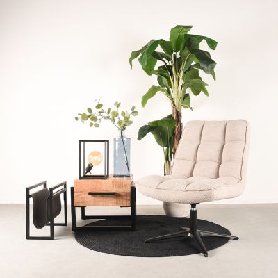 Vince fauteuil draaibaar bouclé van het woonmerk Label51