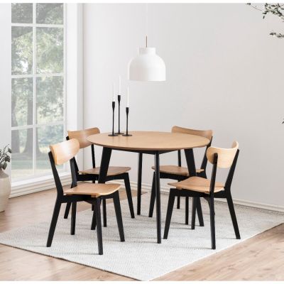 Nøra Kyan eetkamerstoel | zwart oak onderstel