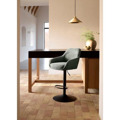 Nordic Home Ellis verstelbare barstoel stof - groen | Showroommodel