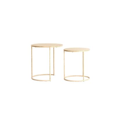 Light & Living Sadar bijzettafel set van 2 Ø50x40+Ø52x46 cm