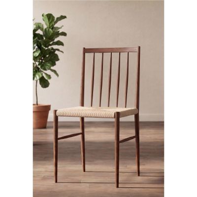 Svea Carolina eetkamerstoel - staal mocca/beige touw