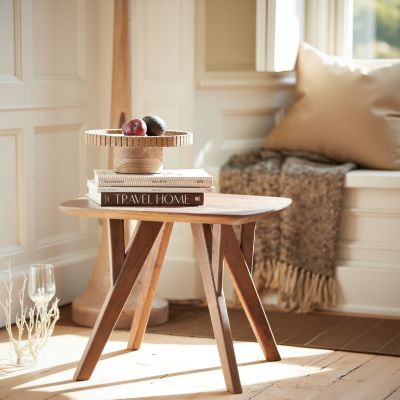 Light & Living Quenza bijzettafel 44x44x36 cm - acacia hout - bruin