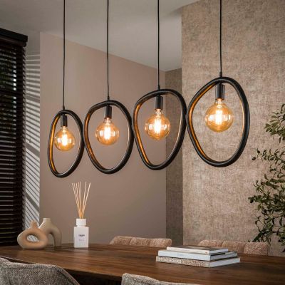Fraaai Celia hanglamp 4-lichts - artic zwart