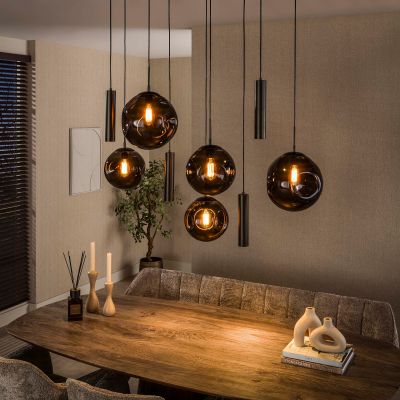 Fraaai Archie hanglamp pendel 5+4-lichts - bruin
