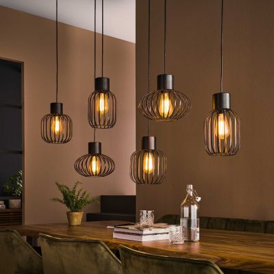 Margate hanglamp 6L 145 cm mix metaal van het woonmerk Fraaai