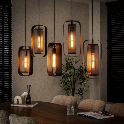 Fraaai Kasey hanglamp 5L - artic zwart