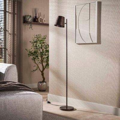 Fraaai Savage vloerlamp 1-lichts - Urban bruin