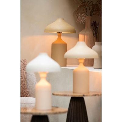 Light & Living Yebri tafellamp Ø36x54 cm - mat zand-karamel