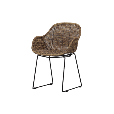 Willow eetkamerstoel rattan/metaal van het woonmerk Woood