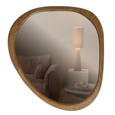 Woood Leif spiegel hout 48x44 cm - naturel