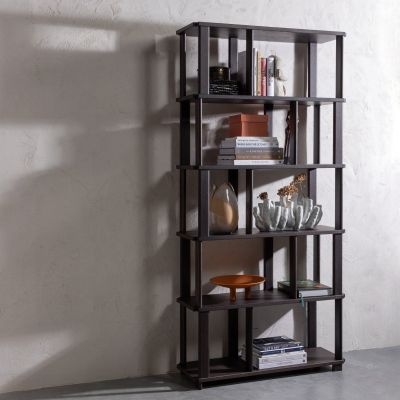 Woood Riss boekenkast eikenhout 186x90 cm - bruin