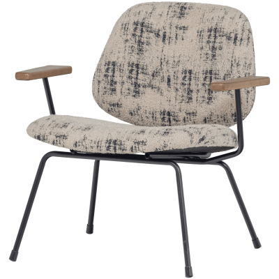Woood Aure fauteuil chenille - beige/zwart