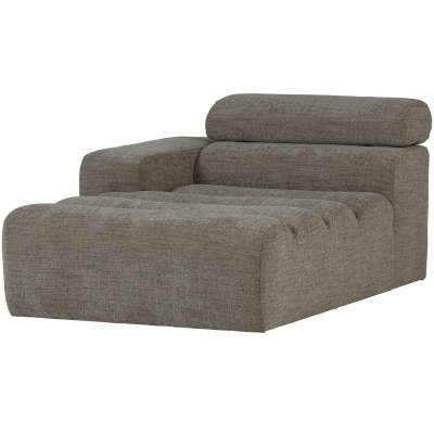 Woood Novi chaise longue element arm links melange