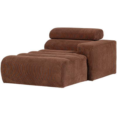 Woood Novi chaise longue element arm rechts ribstof