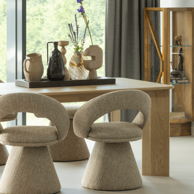 Woood Tablo eettafel afgerond - 180x100 cm - naturel