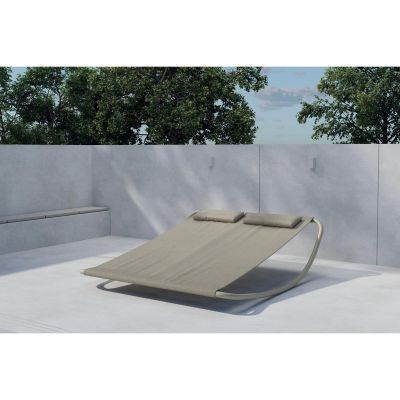 Svea Ricky dubbele ligbed - beige frame/beige stof