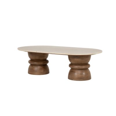 Eleonora Salontafel Pippa - mangohout/Botochino marmer