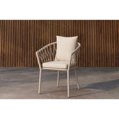 Svea Janine tuinstoel - beige/wit bouclé
