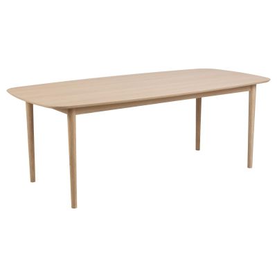 Nøra Rachelle rechthoekige eettafel 210x100x75 cm | naturel eikenfineer onderstel | eikenfineer - naturel