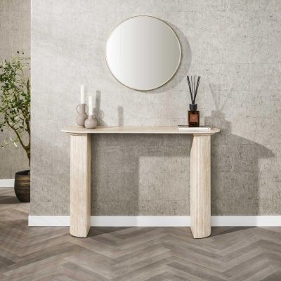 Fraaai Dexter sidetable - 120 cm - travertin look