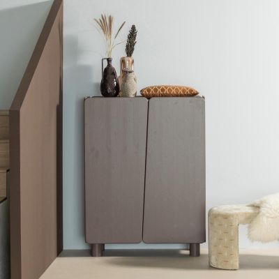 Woood Root 2-deurs kast grenen truffel - bruin