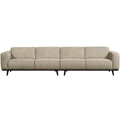 Woood Statement xl 4-zits bank 372 cm structure velvet