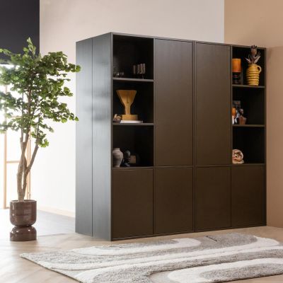 Woood Meggy opbergkast link 108 cm grenen - middenbruin