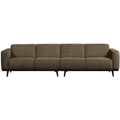 Woood Statement 4-zits bank 280 cm structure velvet