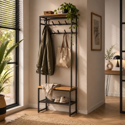 Fraaai Woody garderobemeubel - 8 haken