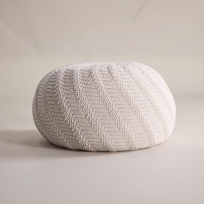 Svea Turner poef - ø45 cm - créme
